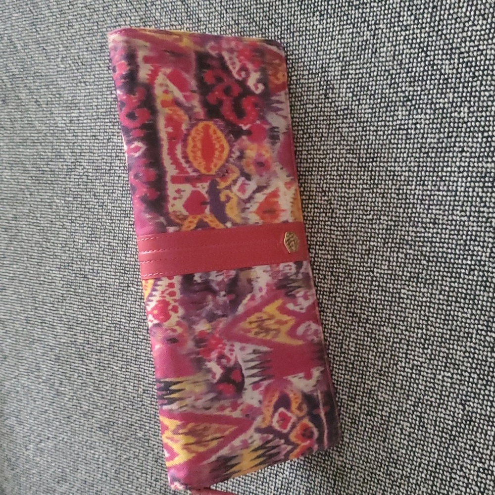 LODIS ikat pattern travel handy bag/big zipped purse